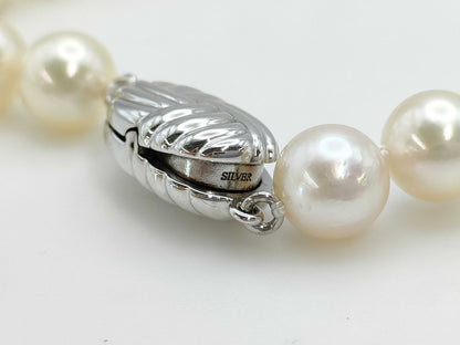 Pearl diameter: Approx. 7.1-8.4mm, Metal, 41.0g, Necklace 