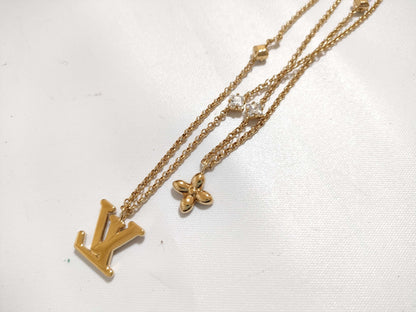 LOUIS VUITTON M01845 Ladies LV Rhinestone Monogram Flower Necklace