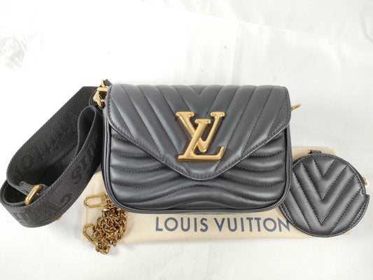 LOUIS VUITTON New Wave Multi Pochette Shoulder Bag with Black Hardware
