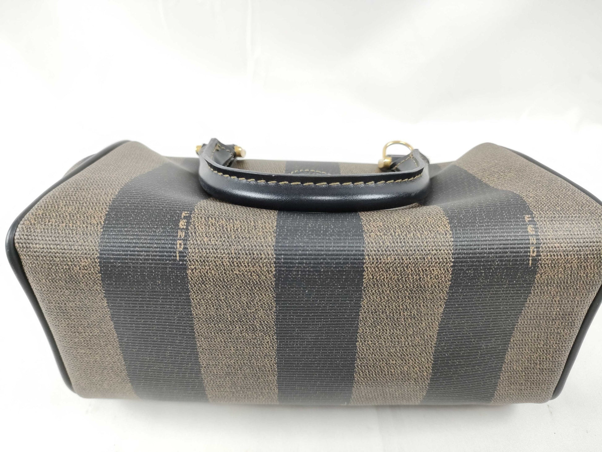 FENDI Pecan Monogram Boston Small Handbag