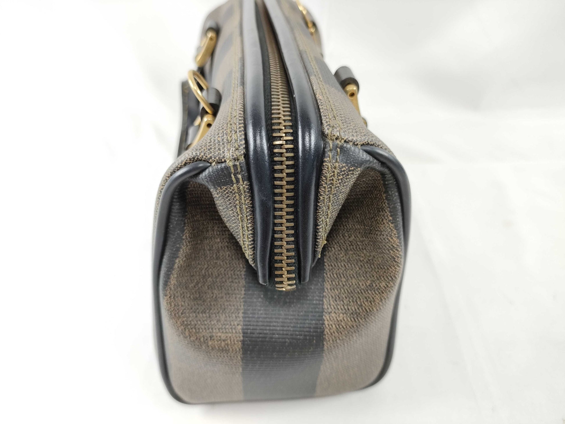 FENDI Pecan Monogram Boston Small Handbag