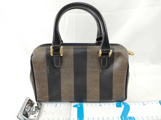 FENDI Pecan Monogram Boston Small Handbag