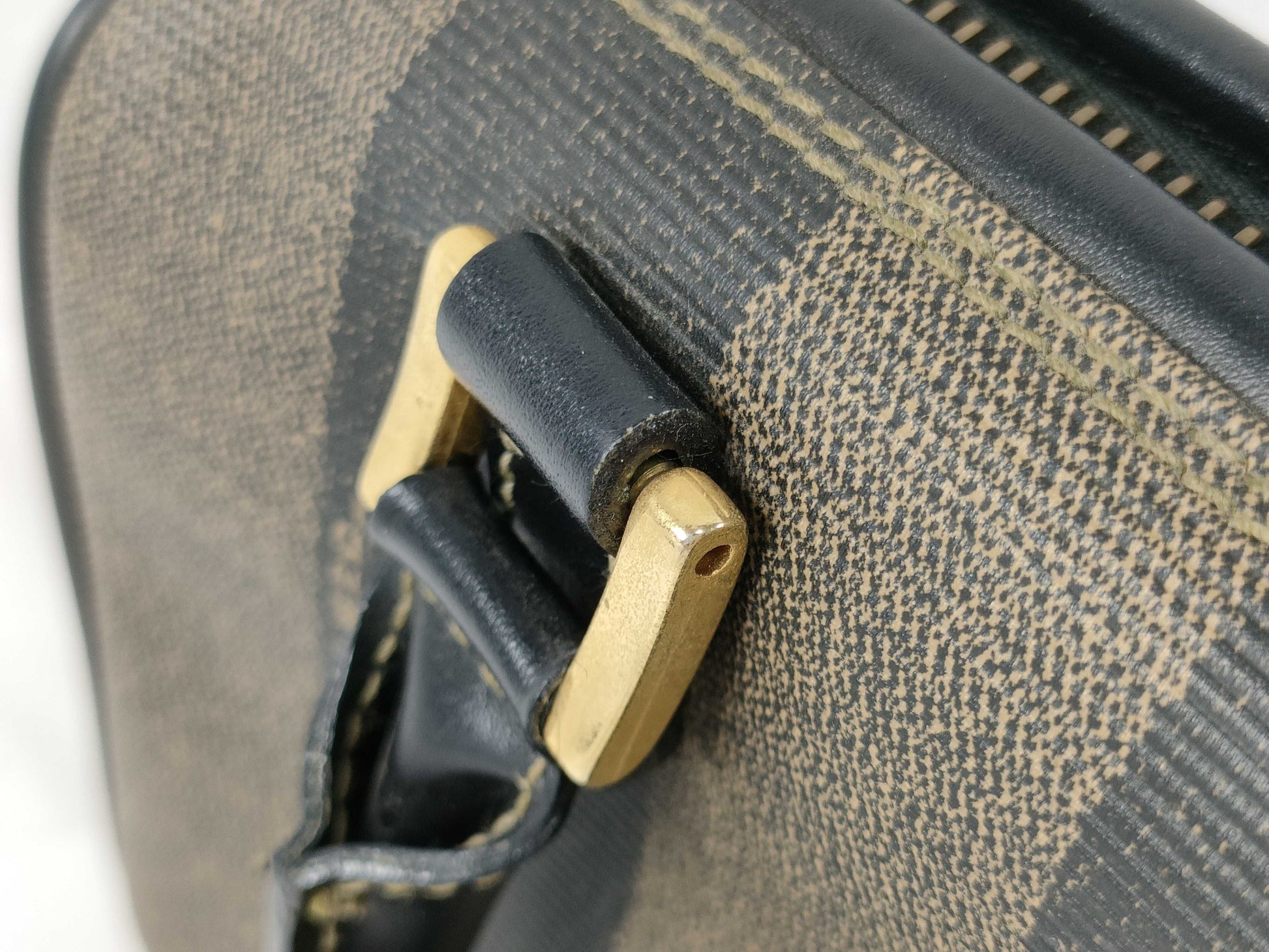 FENDI Pecan Monogram Boston Small Handbag