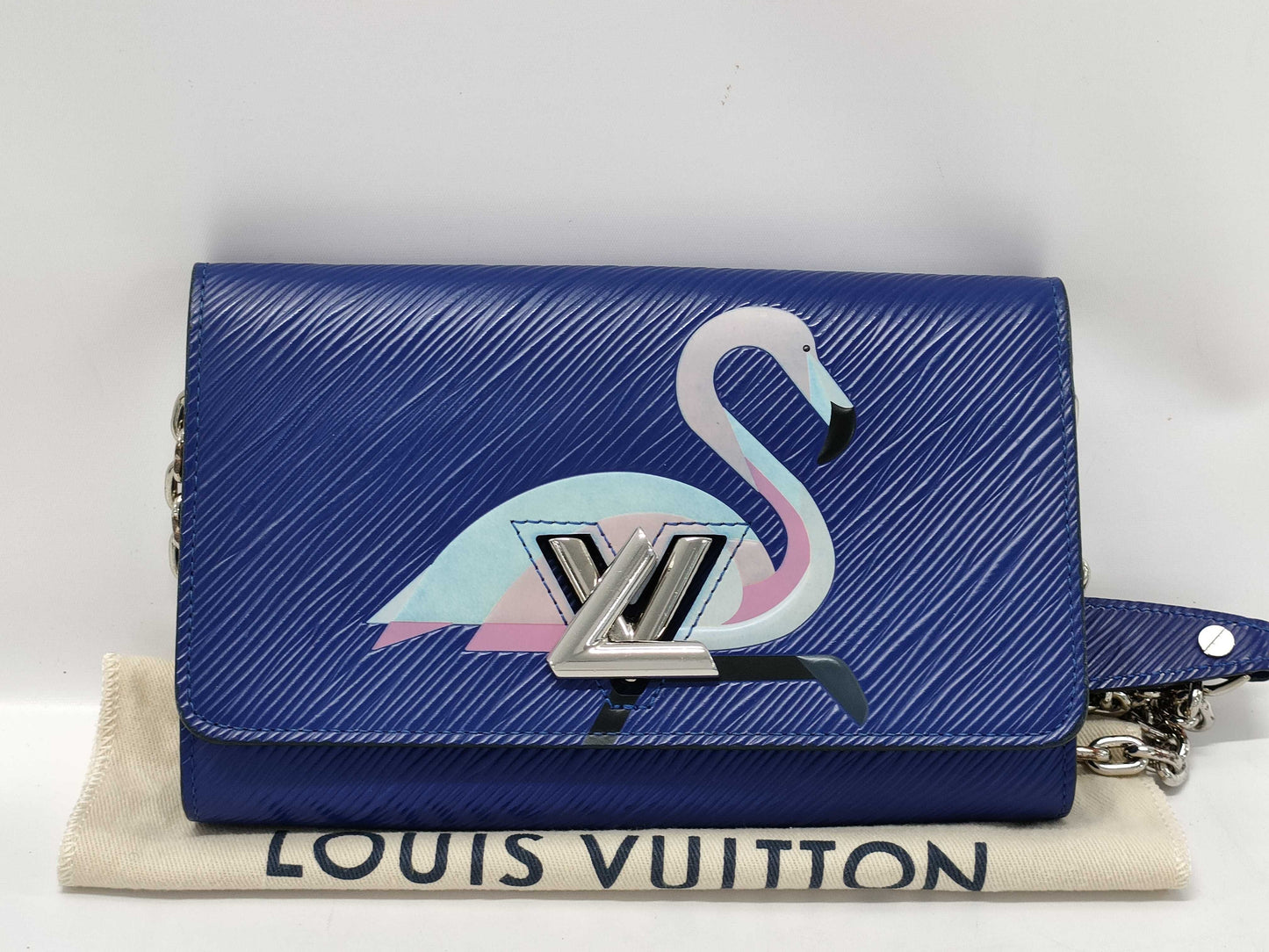 LOUIS VUITTON Epi M62215 Portefeuille Twist Chain Wallet Shoulder Bag