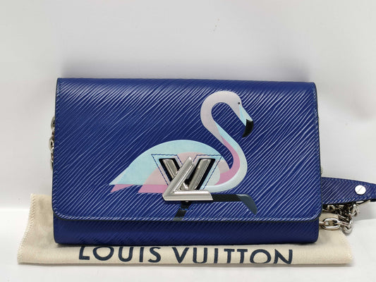 LOUIS VUITTON Epi M62215 Portefeuille Twist Chain Wallet Shoulder Bag