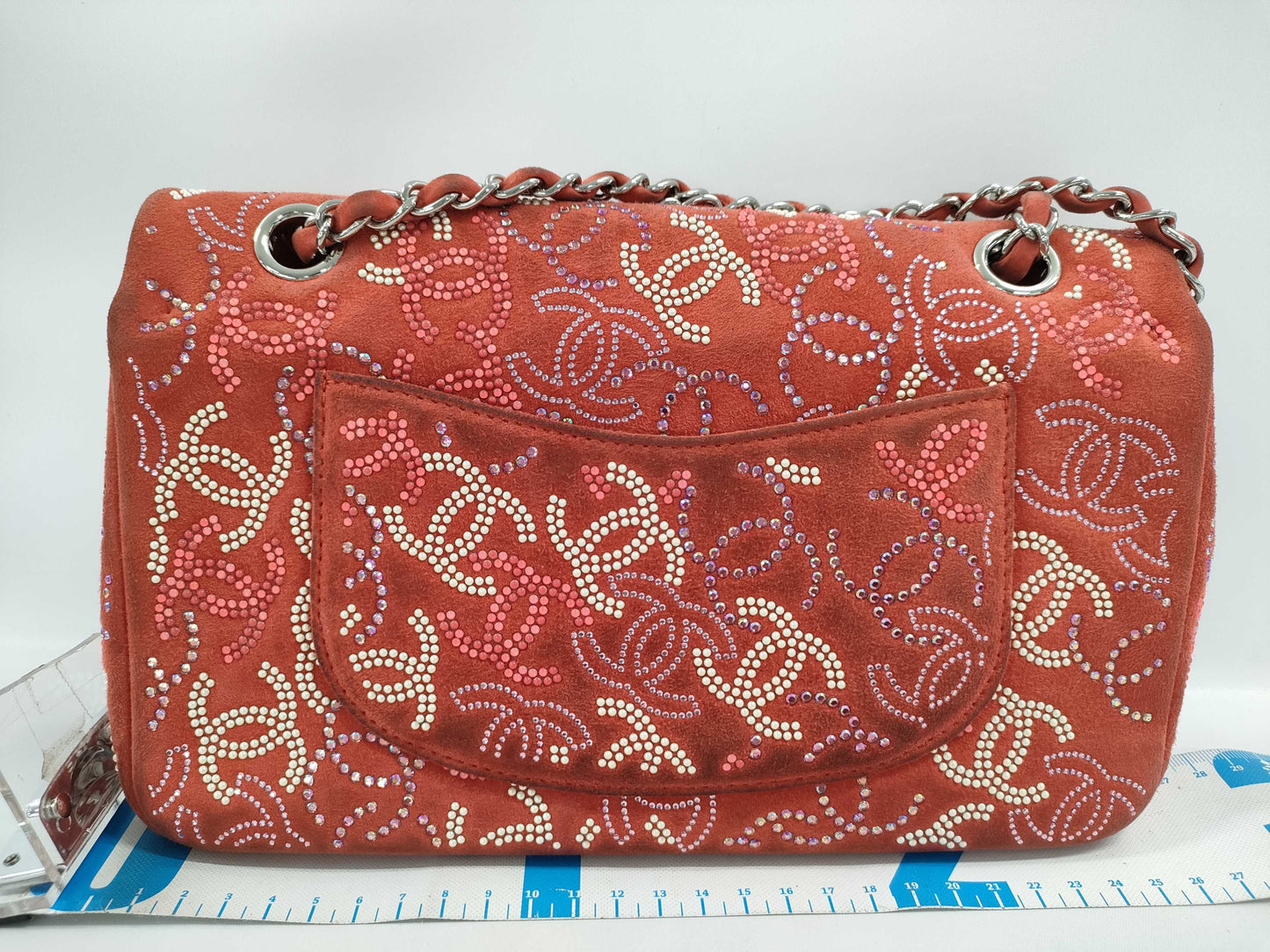 CHANEL SAMPLE COCO MARK RHINESTONE SHOULDER BAG