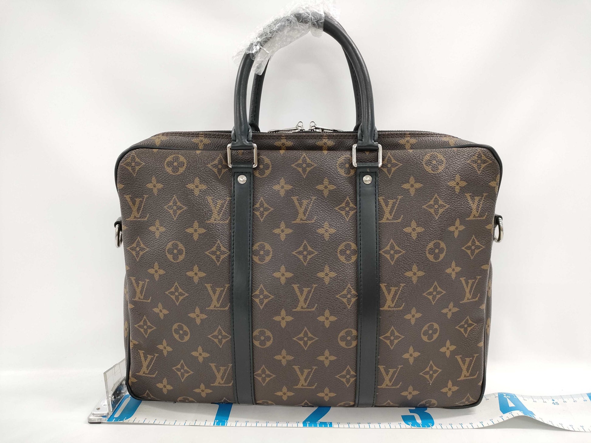 LOUIS VUITTON Monogram Macassar PDV PM Porte-Document Voyage Business Bag