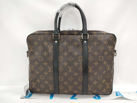 LOUIS VUITTON Monogram Macassar PDV PM Porte-Document Voyage Business Bag
