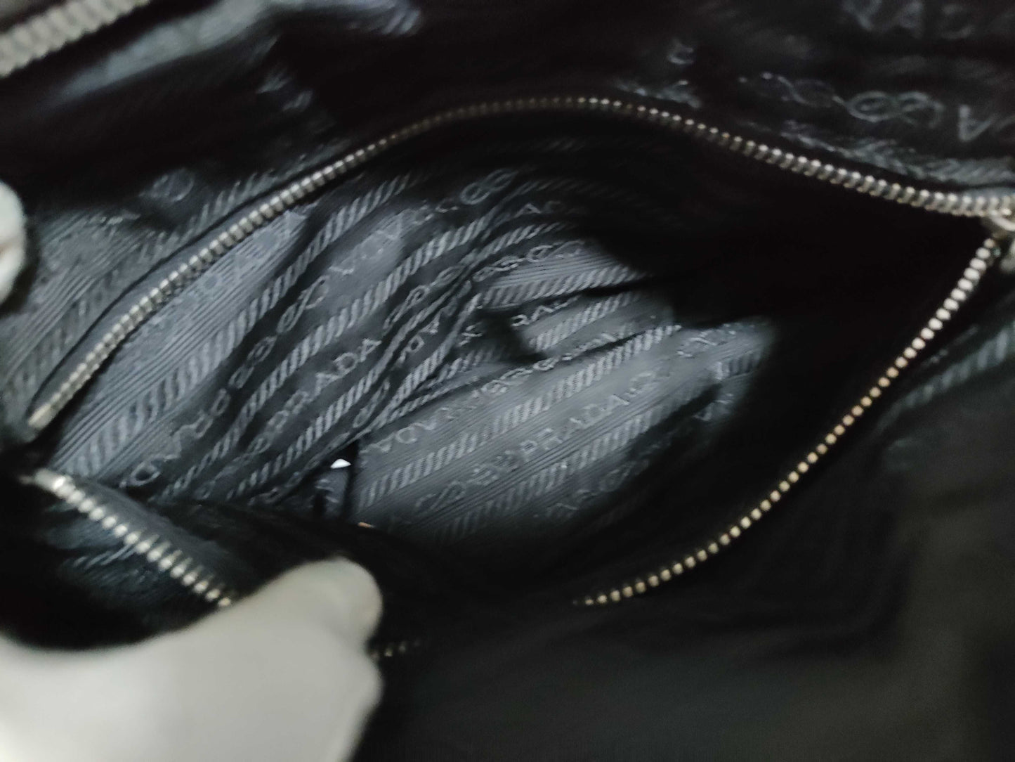 PRADA Nylon Prada Saffiano Handbag