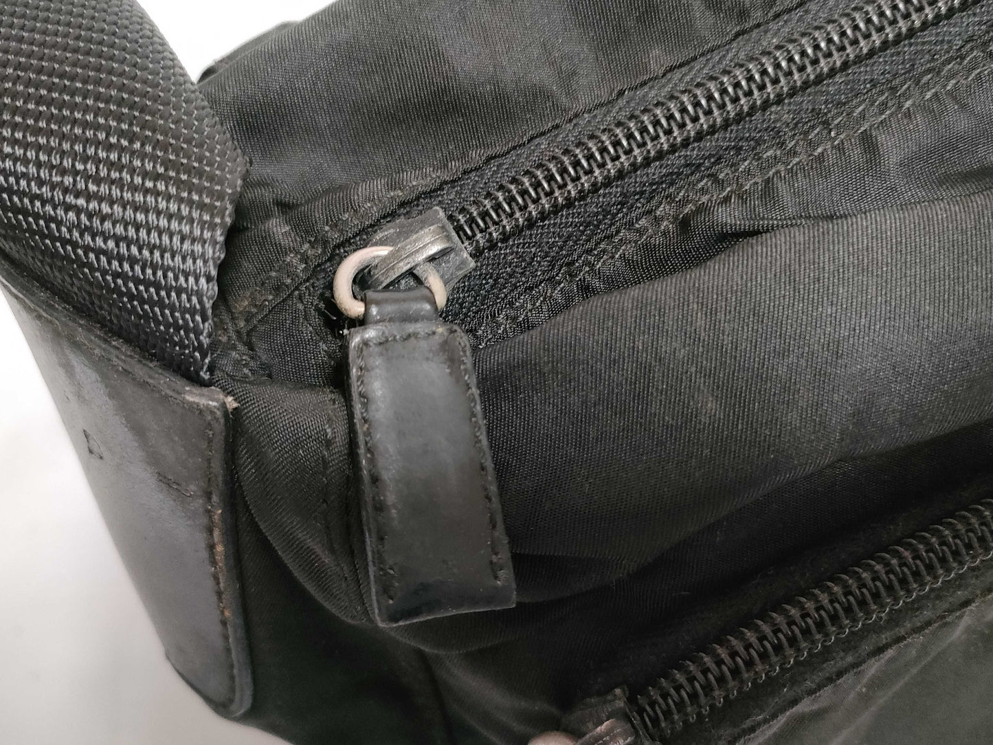PRADA Nylon Prada Saffiano Shoulder Bag