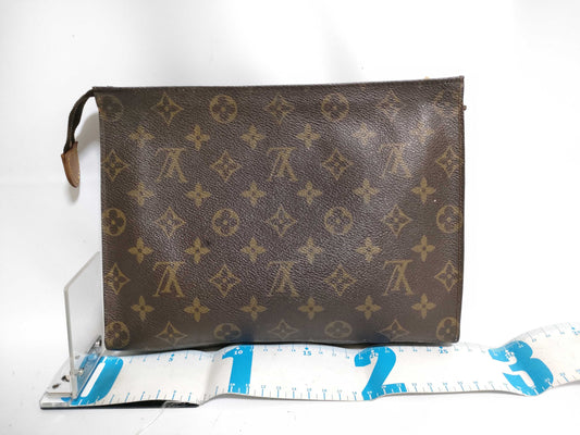 LOUIS VUITTON RFID serial number verification failed. Louis Vuitton Monogram Poche Toilette 26 M47542/831 Second Bag.