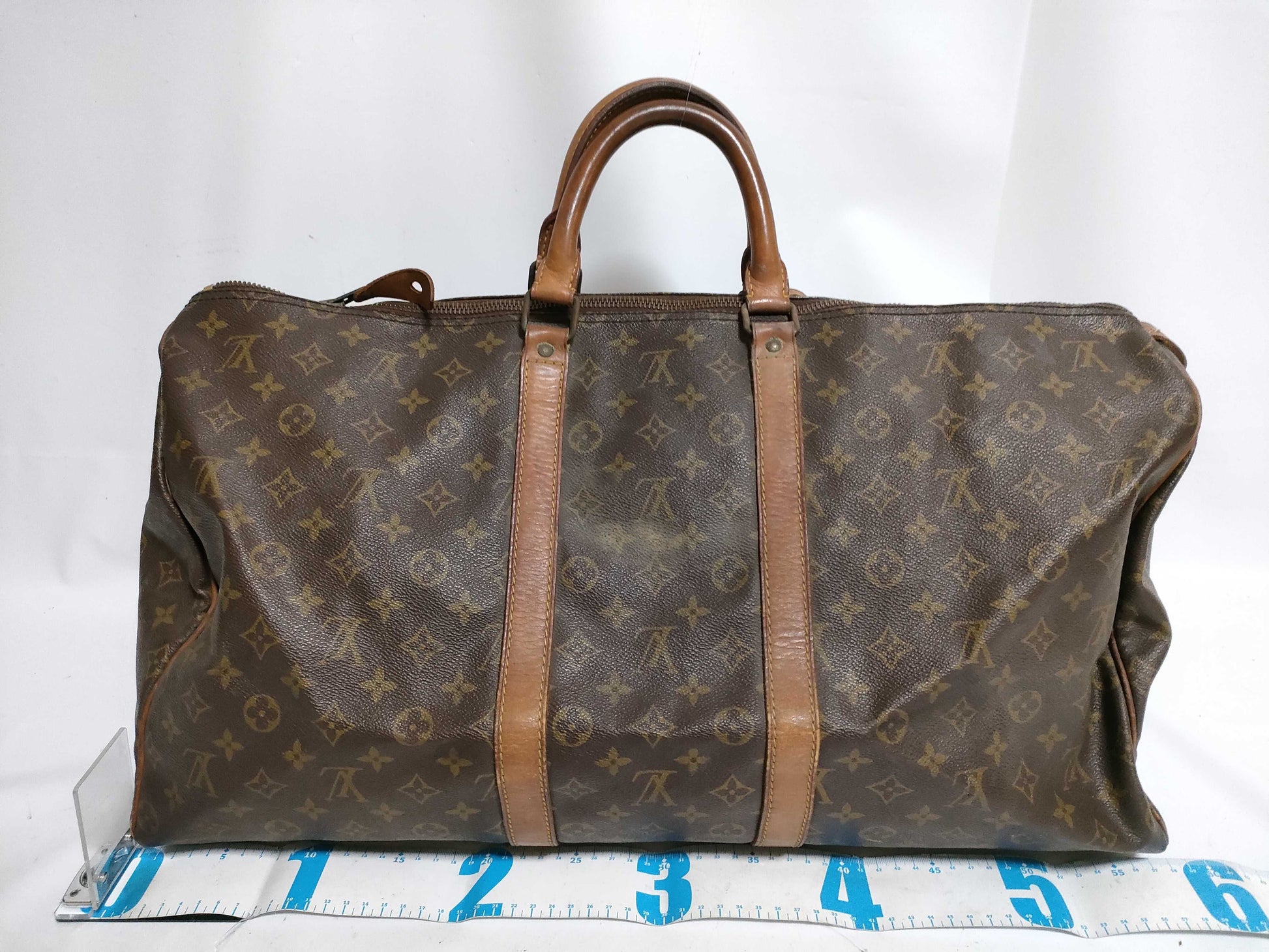 LOUIS VUITTON RFID Unverified Monogram Louis Vuitton Keepall 55 Boston Bag M41424/SA