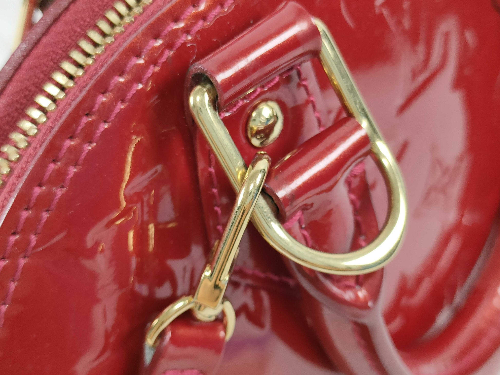 LOUIS VUITTON RFID Verified AA1104 Vernis LOUIS VUITTON Alma BB Handbag