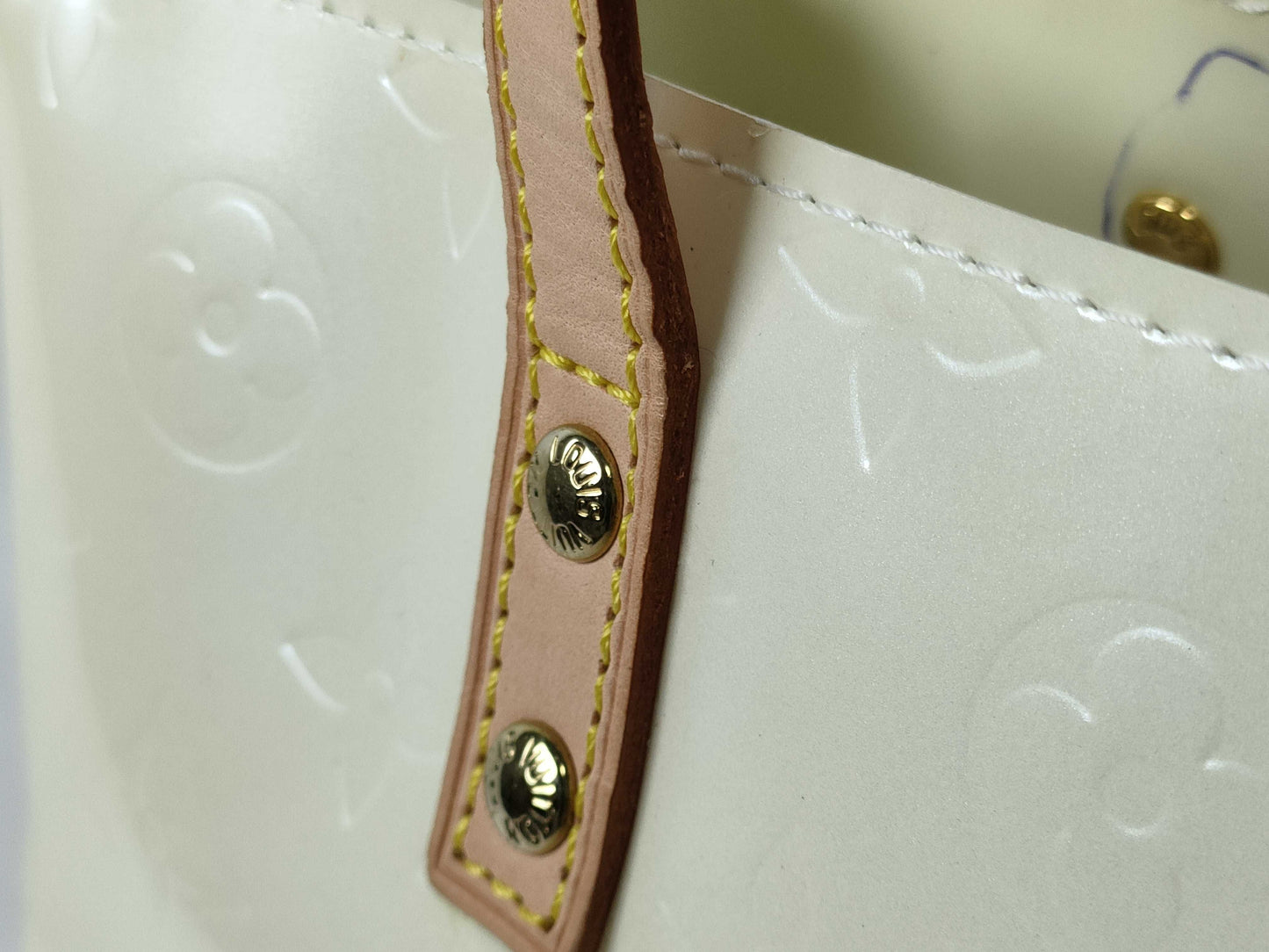 LOUIS VUITTON RFID Unverified MI 0076 Vernis LOUIS VUITTON Lead PM Tote Bag
