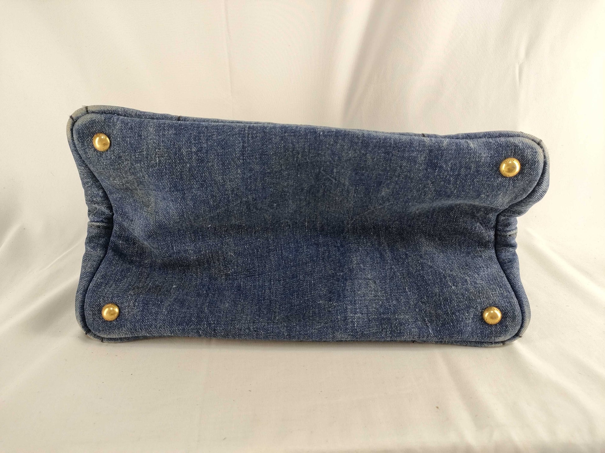 PRADA Prada Denim Canapa 2-way Tote Bag
