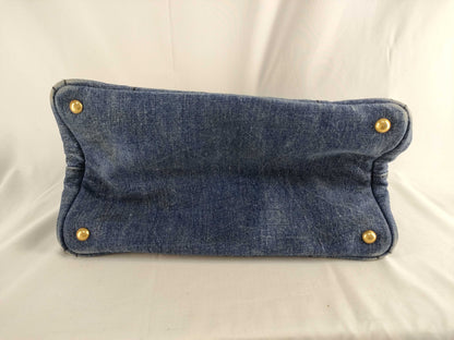 PRADA Prada Denim Canapa 2-way Tote Bag