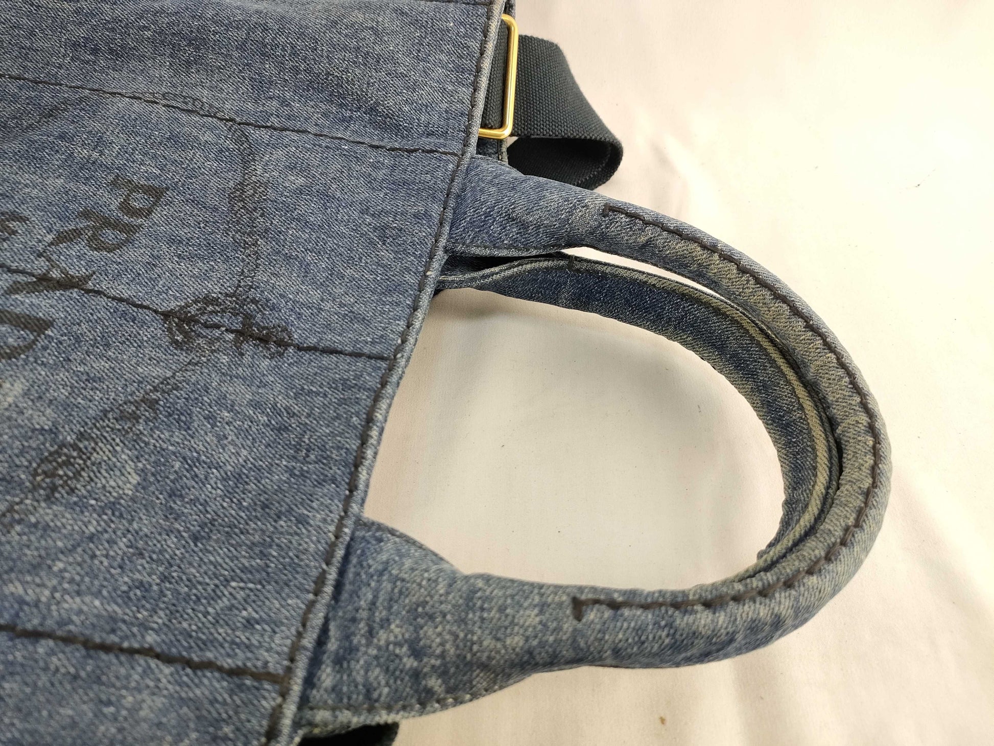 PRADA Prada Denim Canapa 2-way Tote Bag