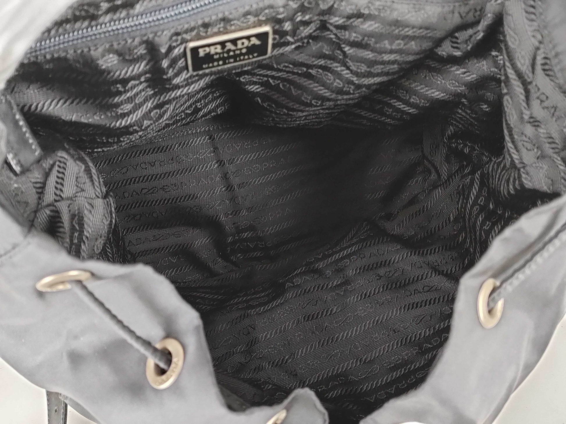 PRADA Nylon Prada Backpack Black Backpack
