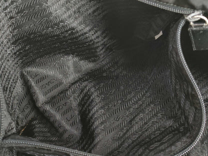 PRADA Nylon Prada Saffiano Combination Messenger Bag Black Shoulder Bag