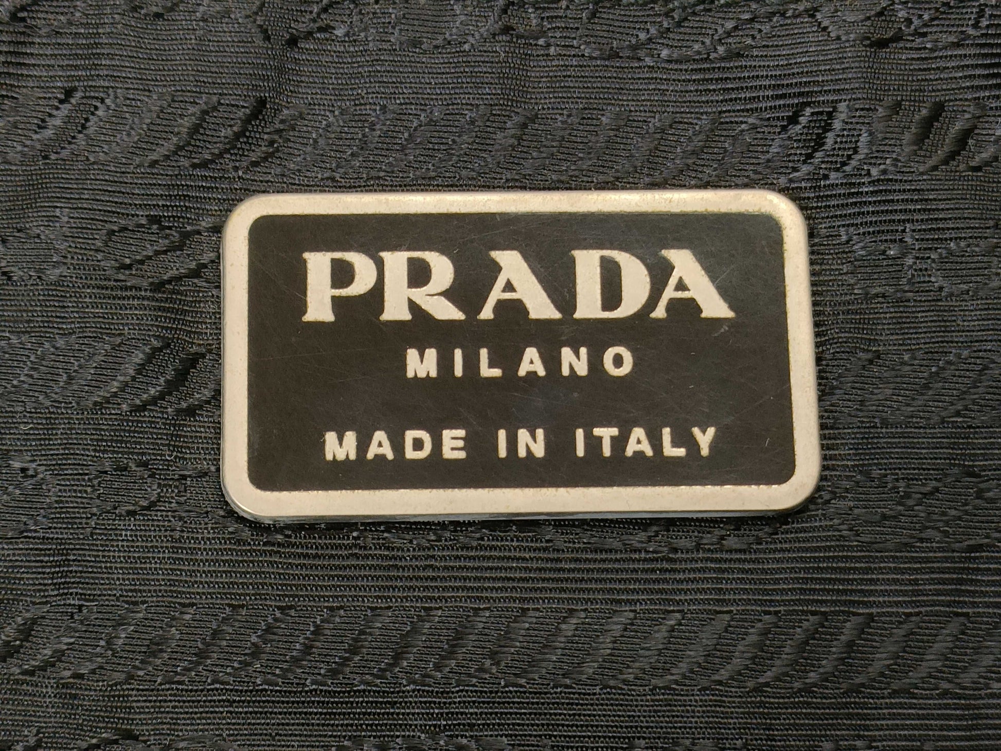 PRADA Nylon Prada Saffiano Combination Messenger Bag Black Shoulder Bag