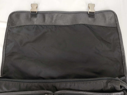 PRADA Nylon Prada Saffiano Combination Messenger Bag Black Shoulder Bag