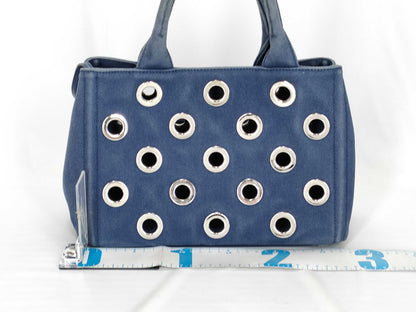 PRADA Prada Grommet Canapa Tote Bag with Pouch