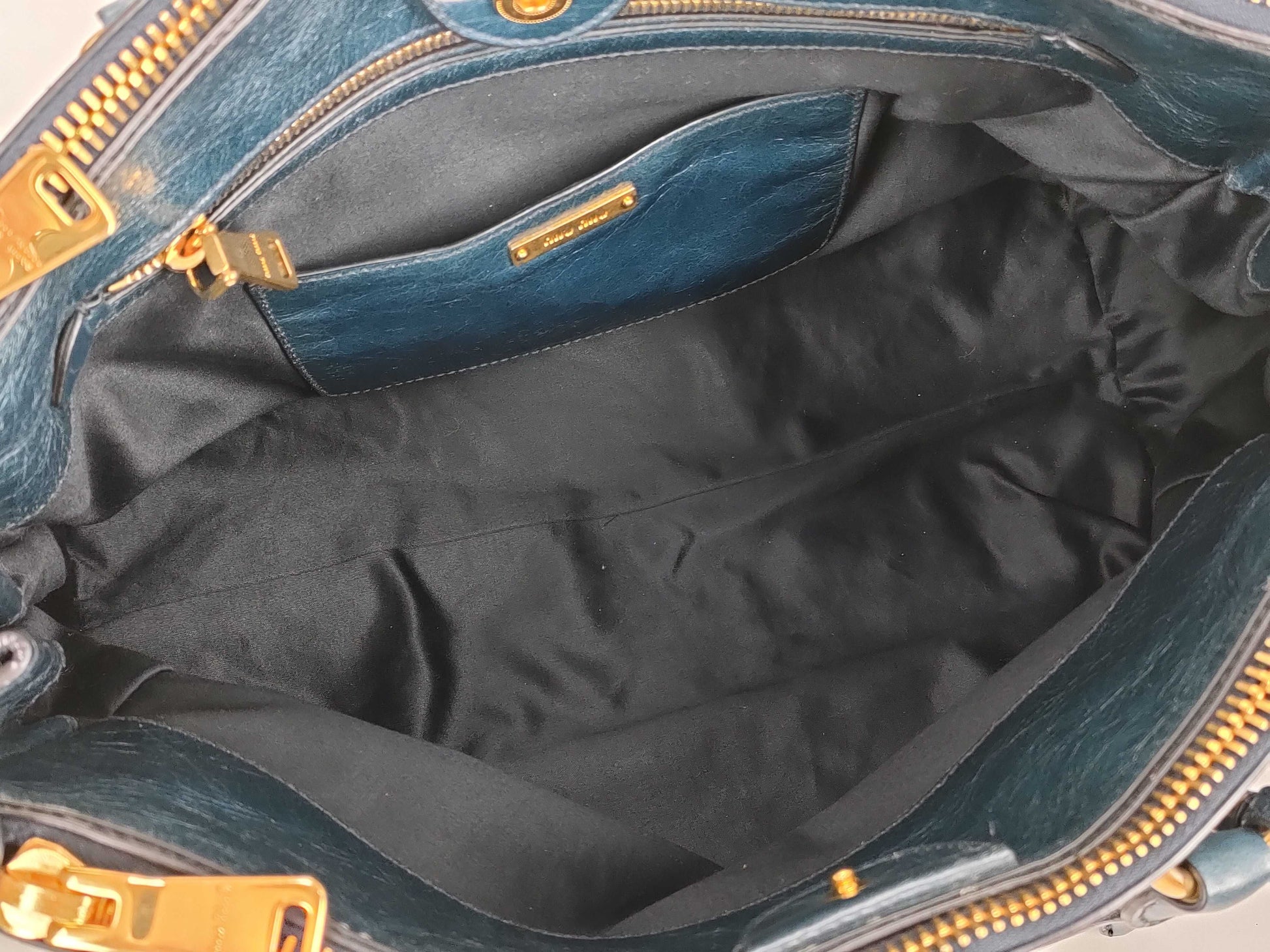Miu Miu Vitello Shine Mini Boston Handbag