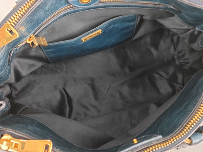 Miu Miu Vitello Shine Mini Boston Handbag