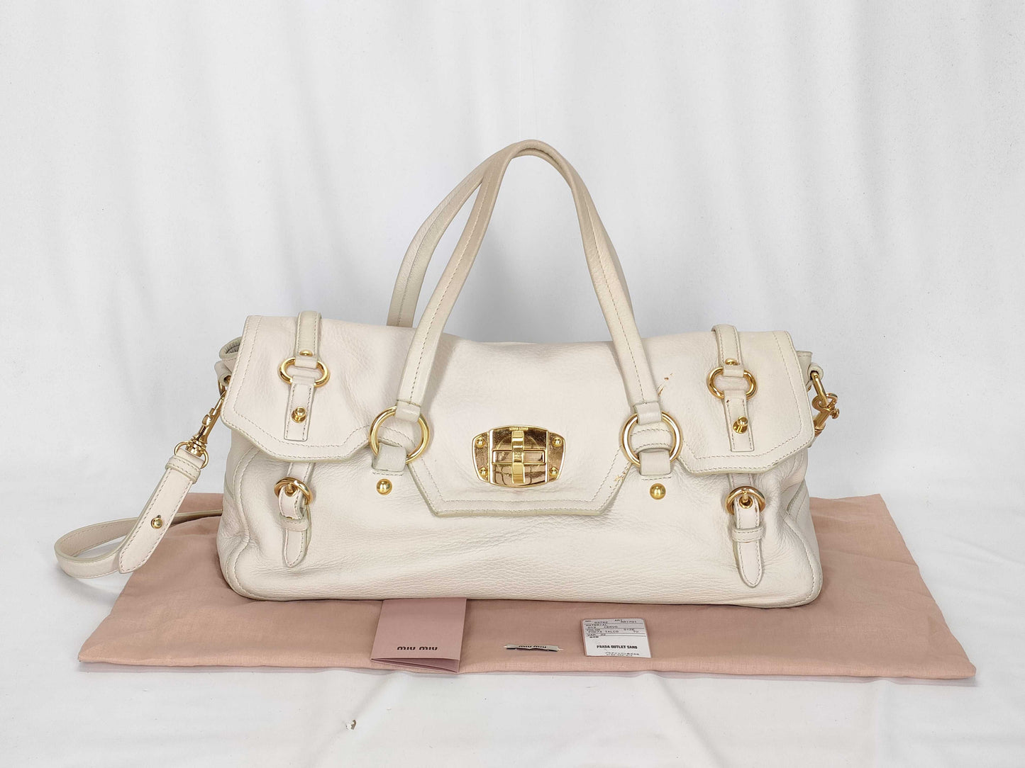 Miu Miu Turn Lock 2-Way Handbag