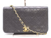 CHANEL Matelasse 23 Shoulder Bag with Full Flap, S-Chain, Turn Lock, GD Hardware, Black, Seal Marks, Card Number 1395084