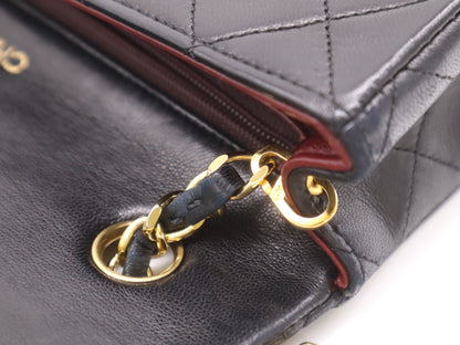 CHANEL Matelasse 23 Shoulder Bag with Full Flap, S-Chain, Turn Lock, GD Hardware, Black, Seal Marks, Card Number 1395084
