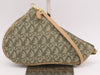 Dior MC0071 Canvas and Leather Trotter Saddle Handbag Green Brown Shoulder Bag