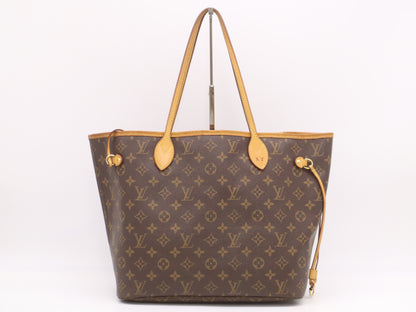 LOUIS VUITTON M40996 Monogram Neverfull MM Fuchsia Tote Bag with Pouch and Dust Bag