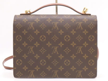 LOUIS VUITTON M51185 Monogram Monceau Handbag with Shoulder Strap and Key