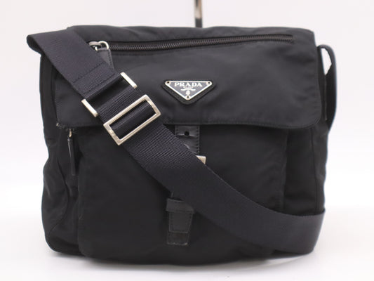 PRADA nylon shoulder bag with white tag