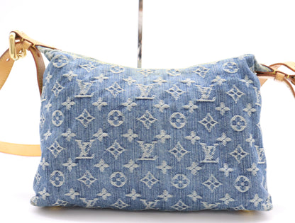 LOUIS VUITTON M95049 Denim Baggy PM Blue Shoulder Bag with Interchangeable Strap