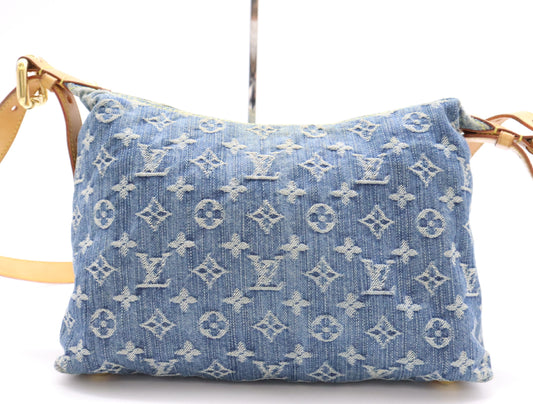 LOUIS VUITTON M95049 Denim Baggy PM Blue Shoulder Bag with Interchangeable Strap