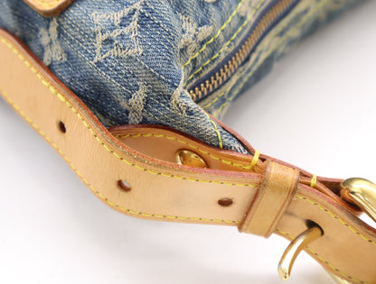 LOUIS VUITTON M95049 Denim Baggy PM Blue Shoulder Bag with Interchangeable Strap