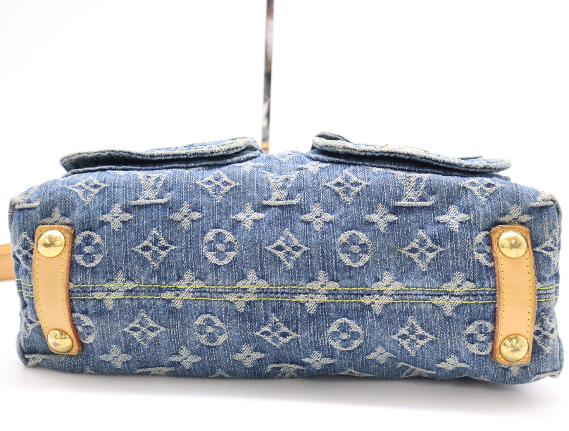 LOUIS VUITTON M95049 Denim Baggy PM Blue Shoulder Bag with Interchangeable Strap