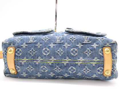 LOUIS VUITTON M95049 Denim Baggy PM Blue Shoulder Bag with Interchangeable Strap