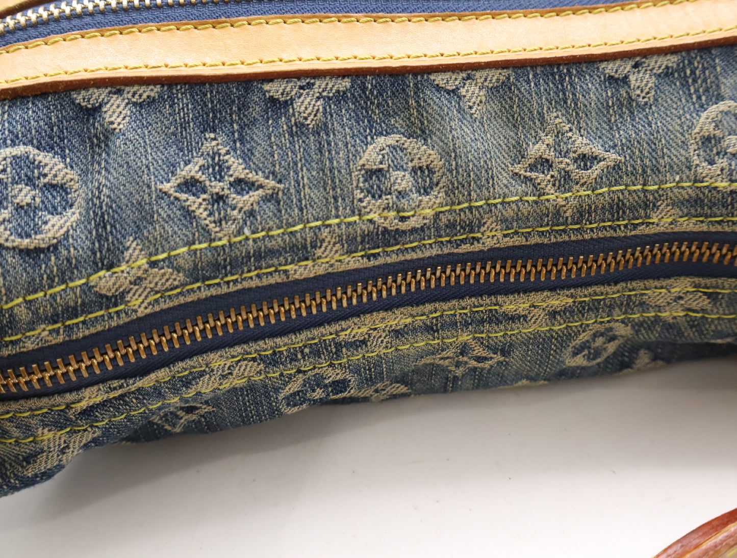 LOUIS VUITTON M95049 Denim Baggy PM Blue Shoulder Bag with Interchangeable Strap