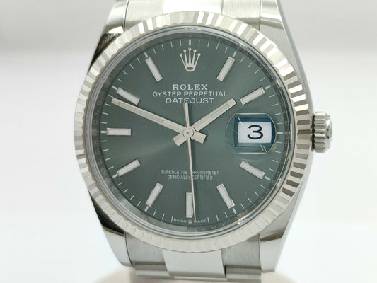 ROLEX 126234 A07C8101 Olive Green Men's Watch