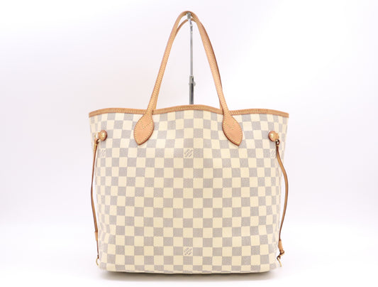 LOUIS VUITTON N51107 Azur Neverfull MM Old Model Tote Bag