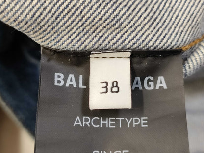 BALENCIAGA BALENCIAGA Demna-era FW17 back print denim jacket, oversized 38