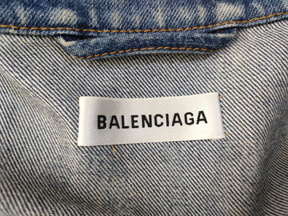 BALENCIAGA BALENCIAGA Demna-era FW17 back print denim jacket, oversized 38