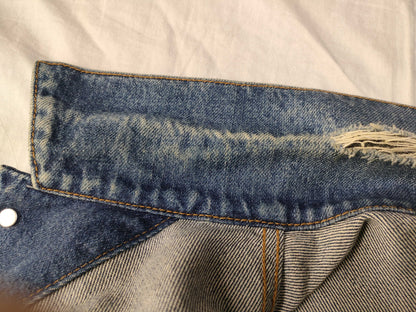 BALENCIAGA BALENCIAGA Demna-era FW17 back print denim jacket, oversized 38
