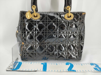 Dior Cannage Patent Leather Handbag