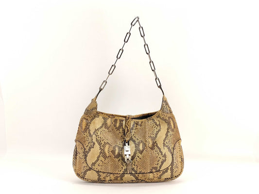 GUCCI Jackie Python Shoulder Bag