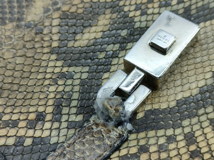 GUCCI Jackie Python Shoulder Bag