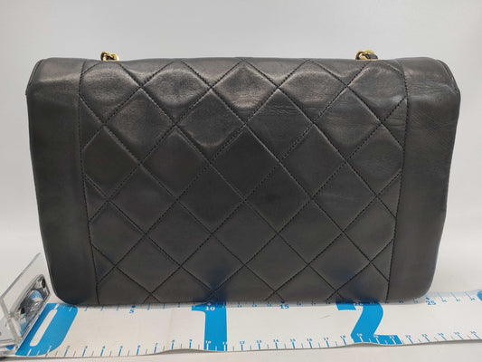 CHANEL Diana Matelasse Turnlock Chain Shoulder Bag